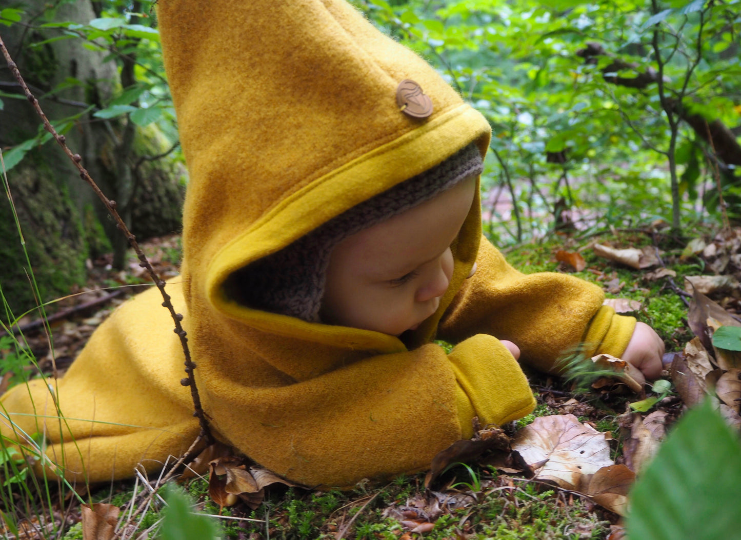 Overall "Waldmaus" , Wollwalk gelb