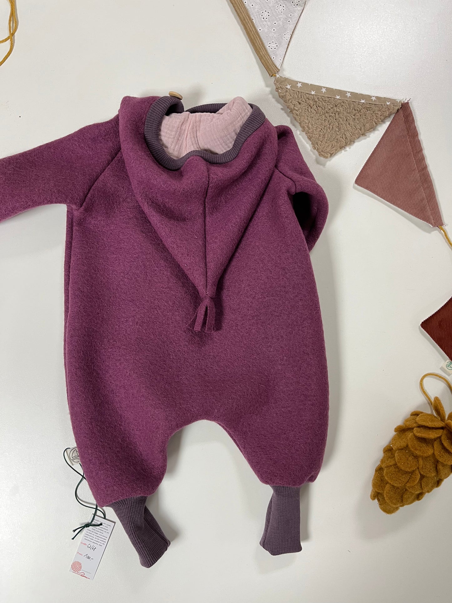 Overall "Waldmaus" , Wollwalk Beere