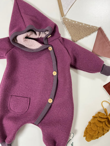 Overall "Waldmaus" , Wollwalk Beere