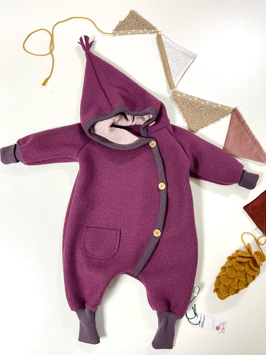 Overall "Waldmaus" , Wollwalk Beere