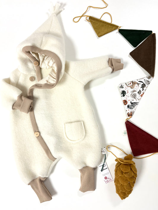 Overall "Waldmaus" , Wollfleece natur