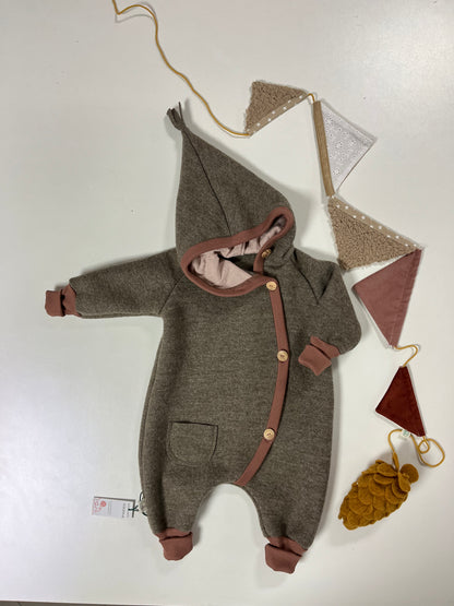 Overall "Waldmaus" , Wollwalk Beige