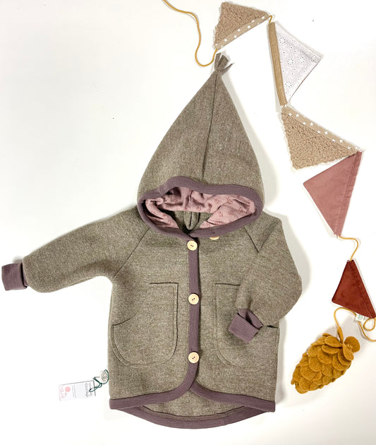 Jacke "Waldläufer" aus Wollwalk Beige