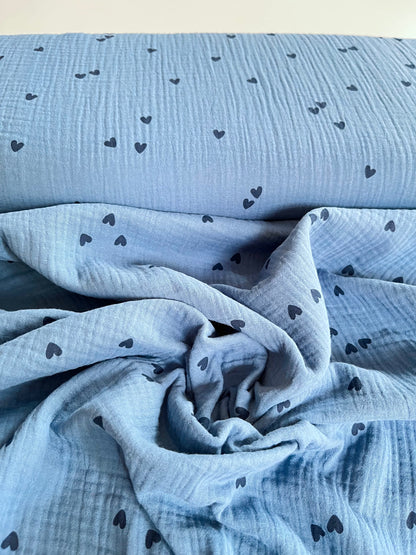 Musseline, Double Gauze Streifen&Herzen
