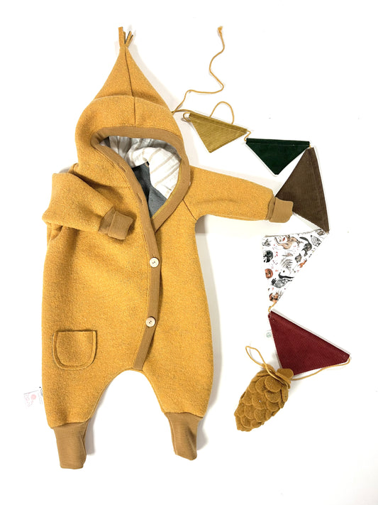 Overall "Waldmaus" , Wollwalk gelb