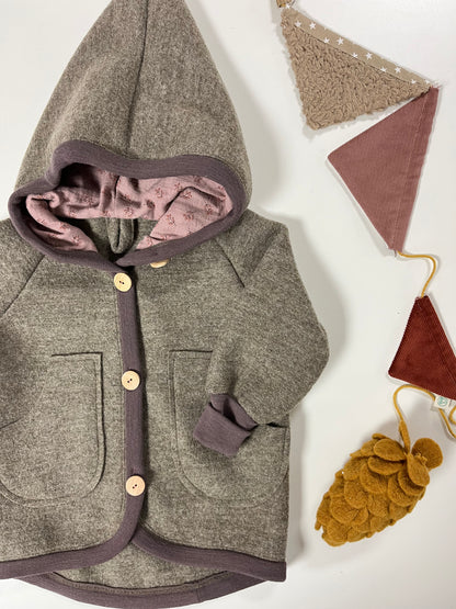 Jacke "Waldläufer" aus Wollwalk Beige