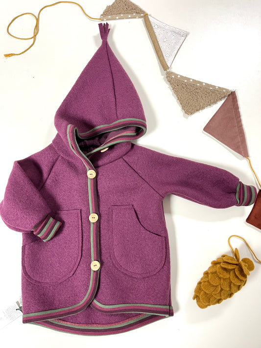 Jacke "Waldläufer" aus Wollwalk Beere